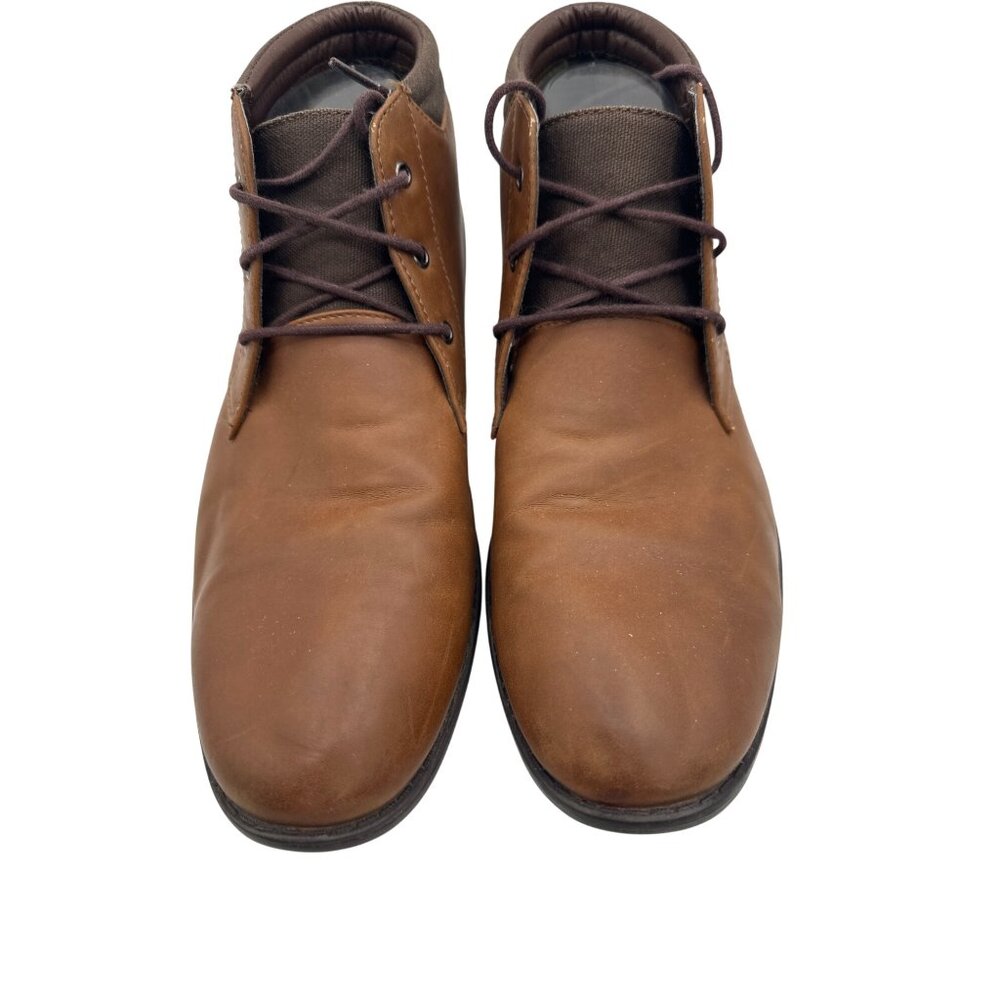 Parker & Sky Size 8 Lace-Up Mens Ankle Boots Brown